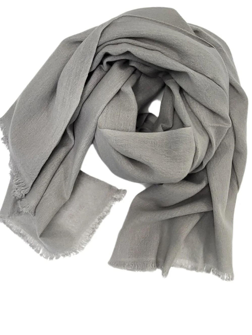 PORTOLANO PASHMINA 100 % CASHMERE 36X80 INCHES - SILVER